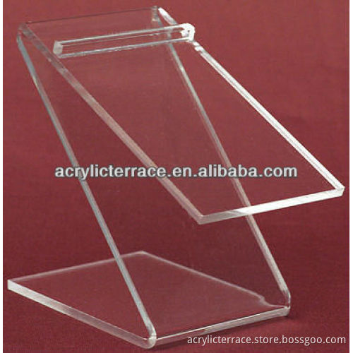 Clear Acrylic Heel-Rest Z Style Shoes Riser Acrylic Shoes Rack